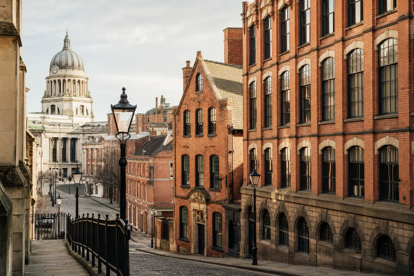 Nottingham Lace Market architecture representing the businesses Josh supports with SEO